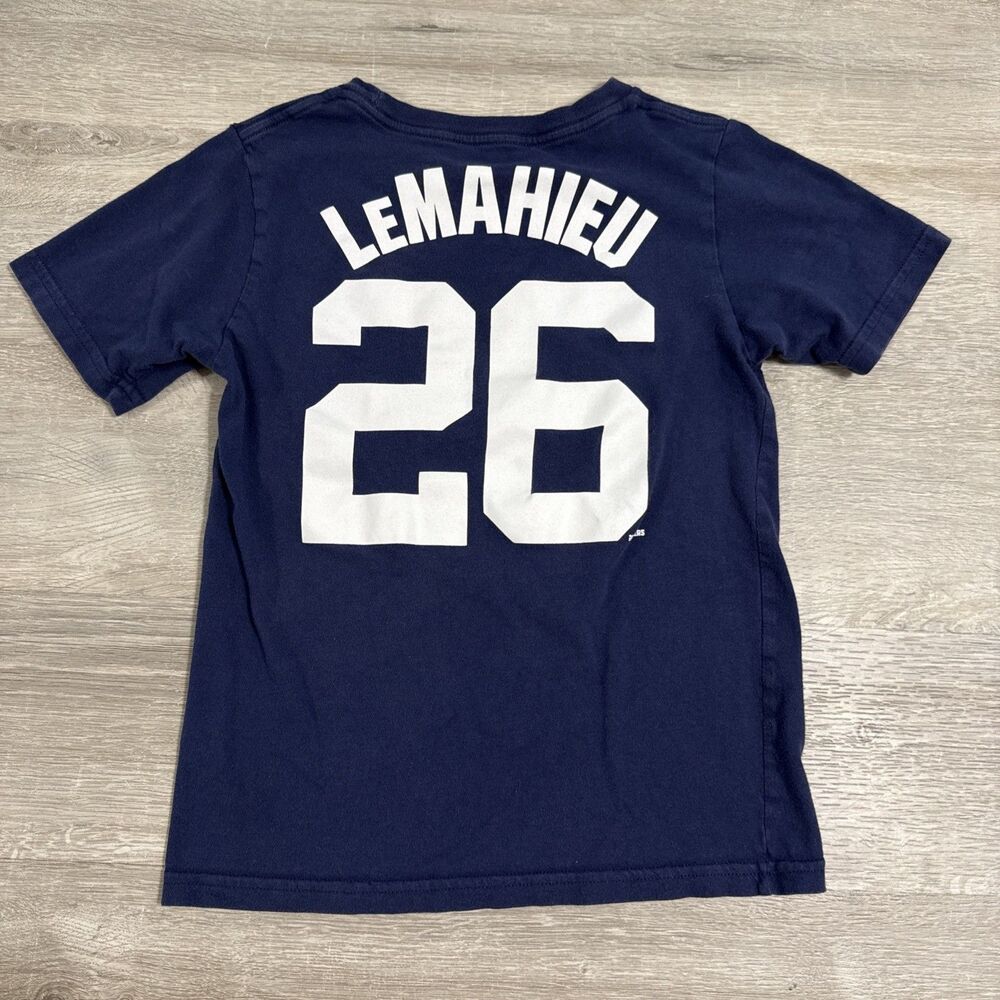 DJ LeMahieu Shirt New York Yankees Boys’ Small 6/7 Blue MLB The Machine